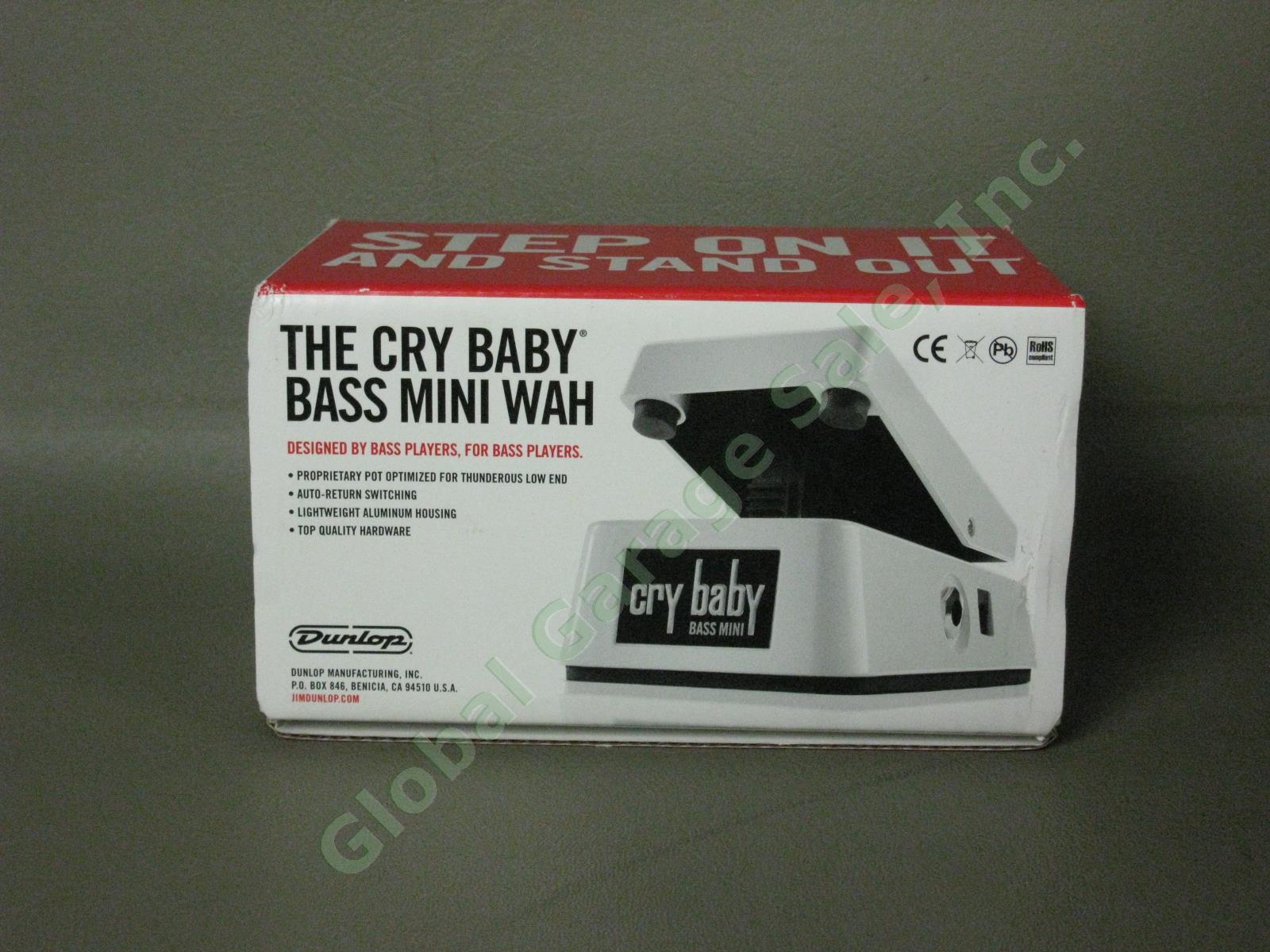 New In Box Dunlop Cry Baby Bass Mini Wah Guitar Effects Pedal CBM105Q White 7