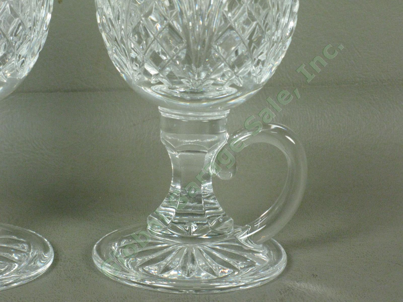 2 Waterford Crystal Waterville Irish Coffee Mugs Footed Goblets Pair Exc Cond! 2