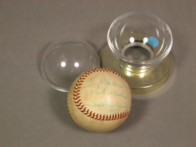 1958 Ted Williams Signed Baseball Ball Autograph Auto