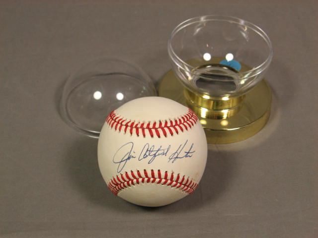 Jim Catfish Hunter Hand Signed Baseball Ball Autograph