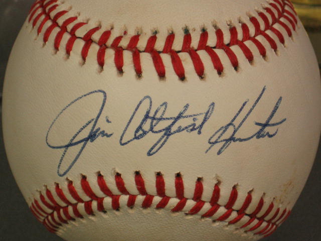 Jim Catfish Hunter Hand Signed Baseball Ball Autograph 1
