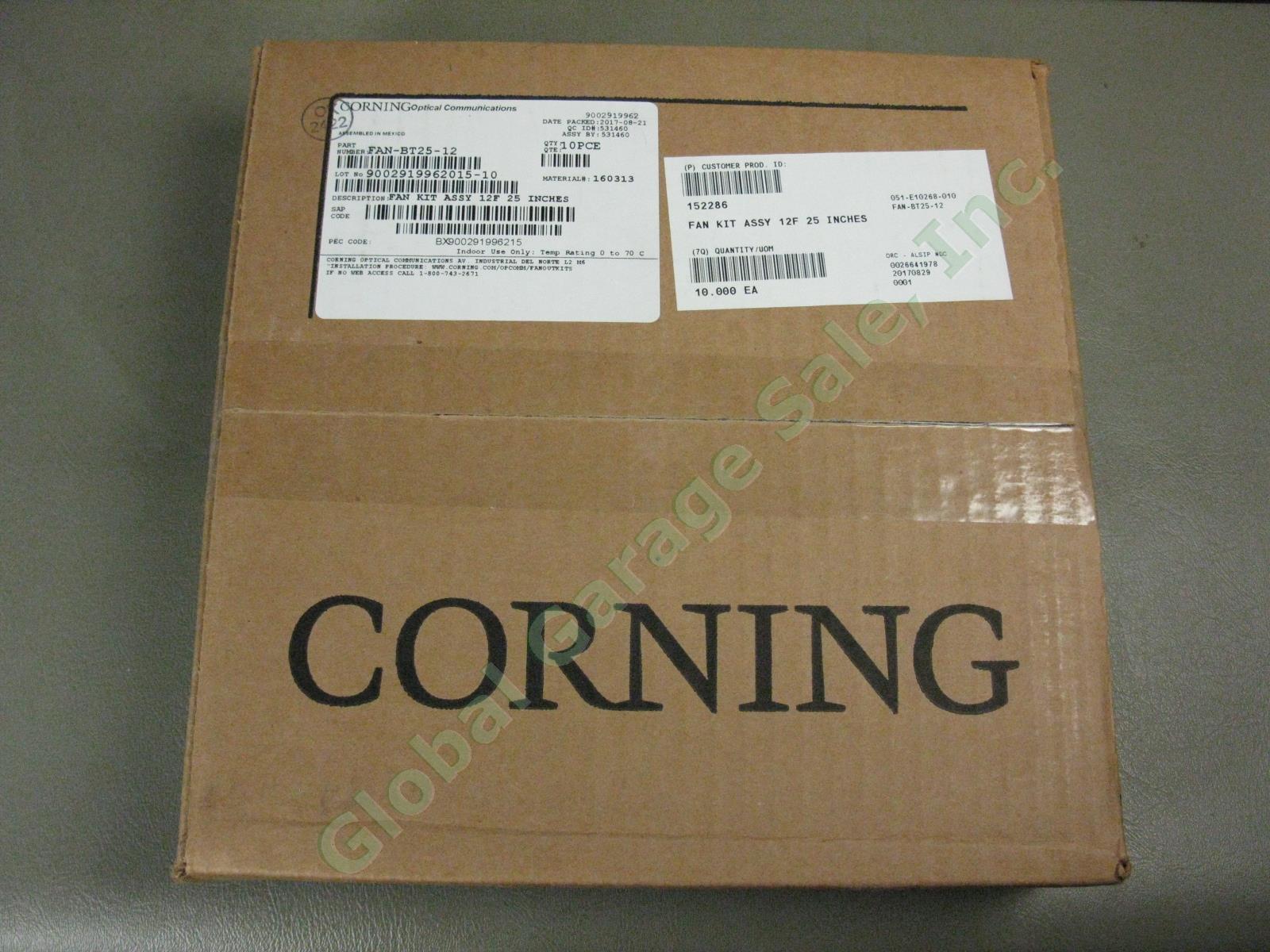 10 NEW Sealed Corning Buffer Tube Fan-Out Kits FAN-BT25-12 Fiber 25" Inches Legs