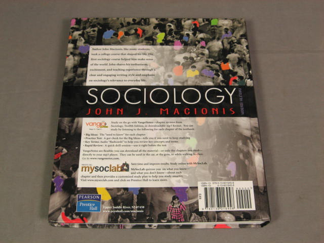 Sociology 12th Edition Ed John J Macionis 2007 Textbook 1