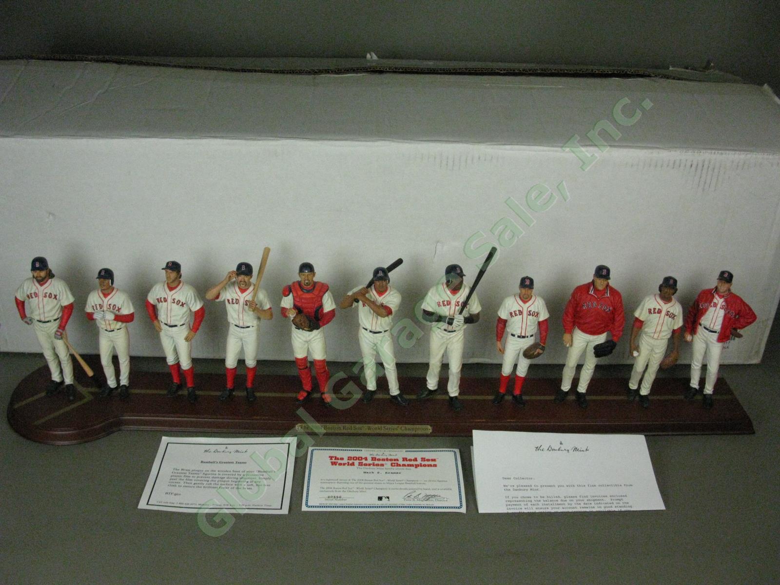 Danbury Mint 2004 Boston Red Sox World Series Champs Team Figure Display w/Box