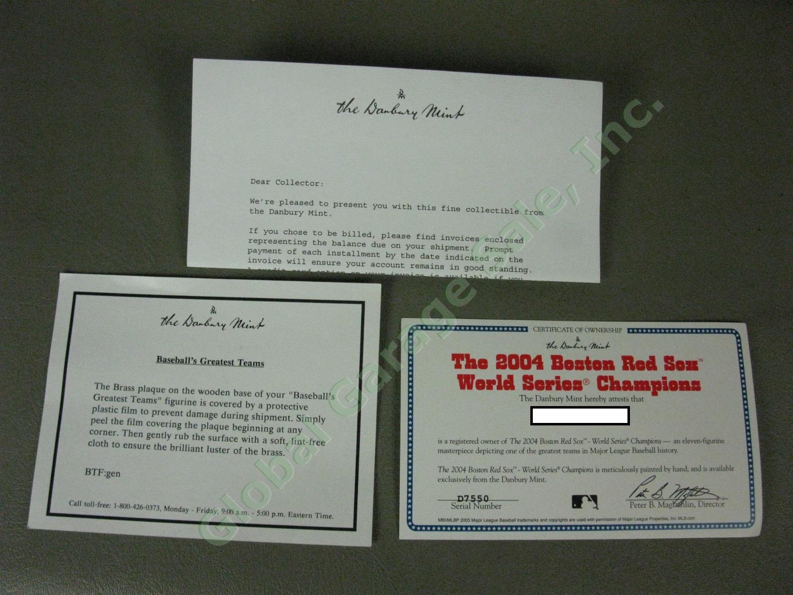 Danbury Mint 2004 Boston Red Sox World Series Champs Team Figure Display w/Box 16