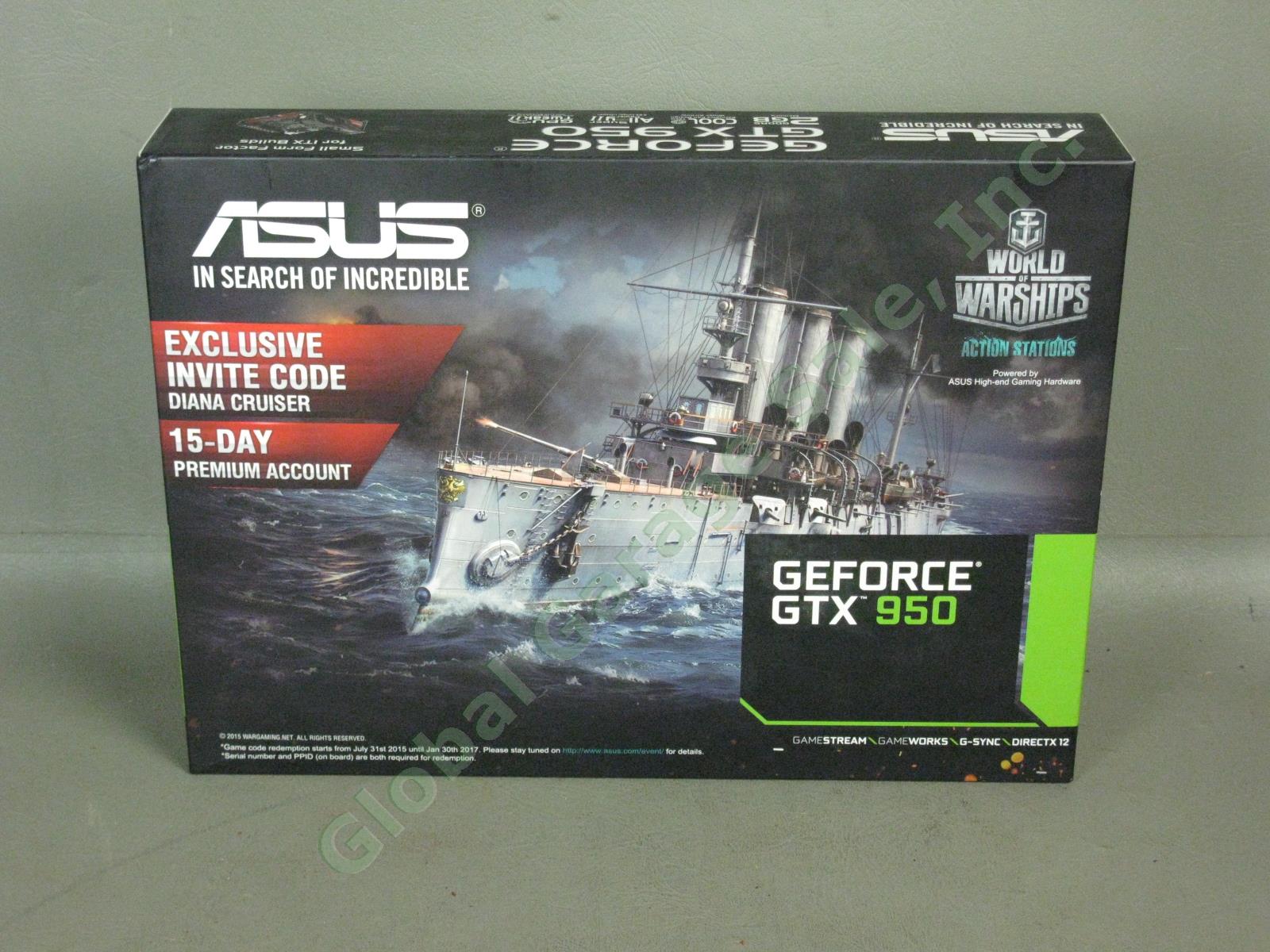 NEW Sealed ASUS Nvidia GeForce Mini-GTX 950 2GB GDDR5 GTX950 Video Graphics Card