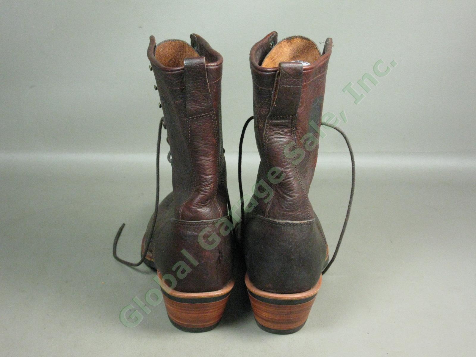 Near Mint! Chippewa Bison Stampede Leather Boots 29553 USA Steel Shank 14-D 4