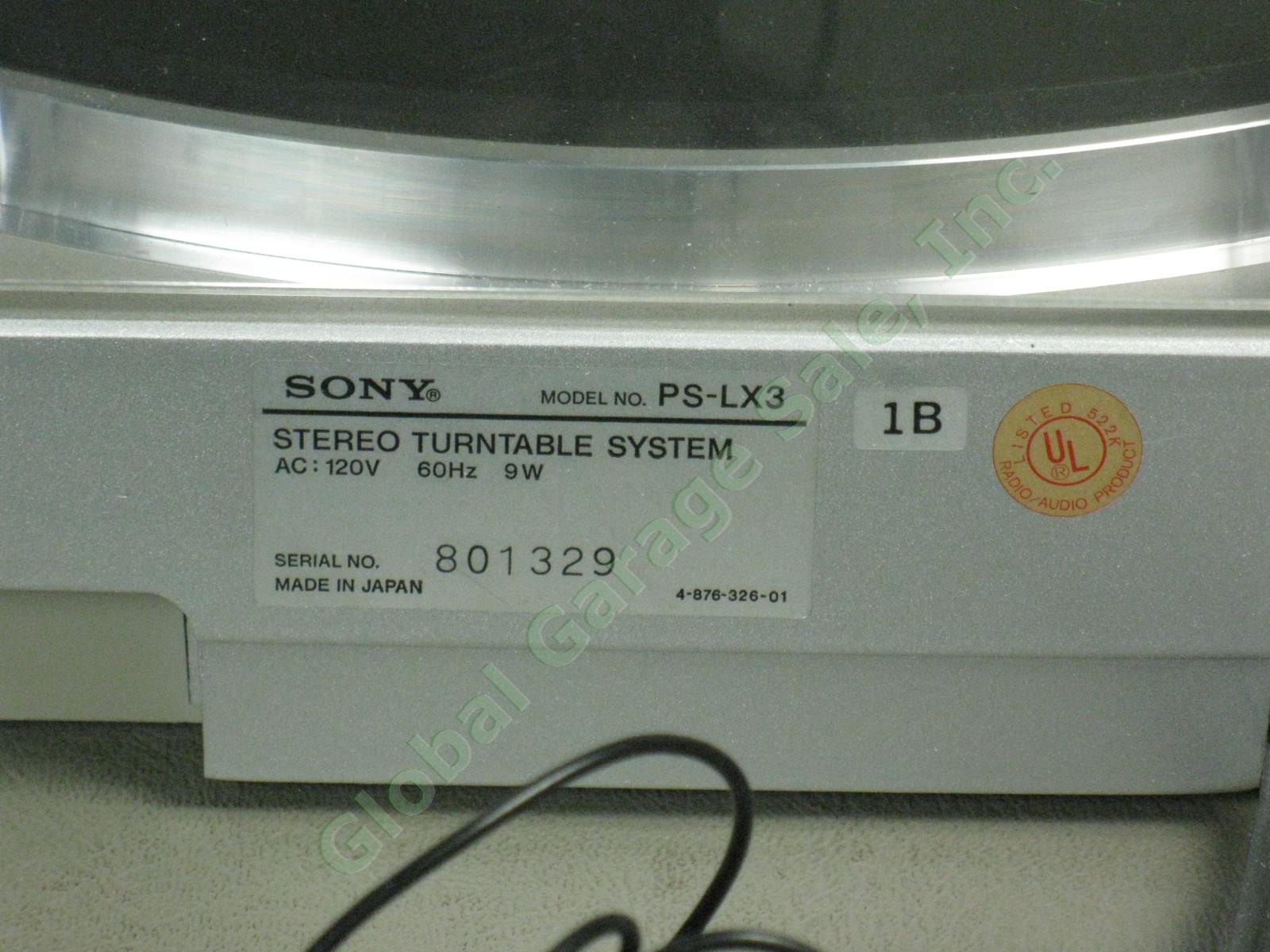 Sony PS-LX3 Direct Drive Turntable Audio-Technica Compass ATX1 Cartridge +Stylus 4