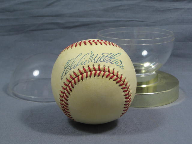 Eddie Mathews Hand Signed Baseball Ball Autograph Auto