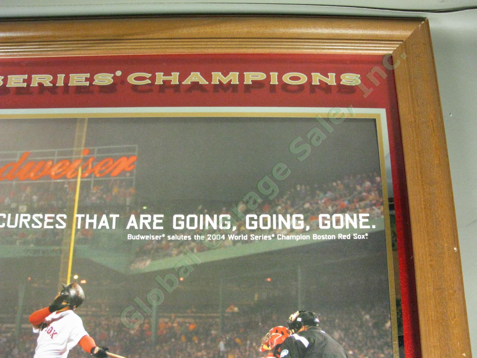 Rare 2004 Boston Red Sox World Series Champions Shadowbox Photo Budweiser 29x45" 2
