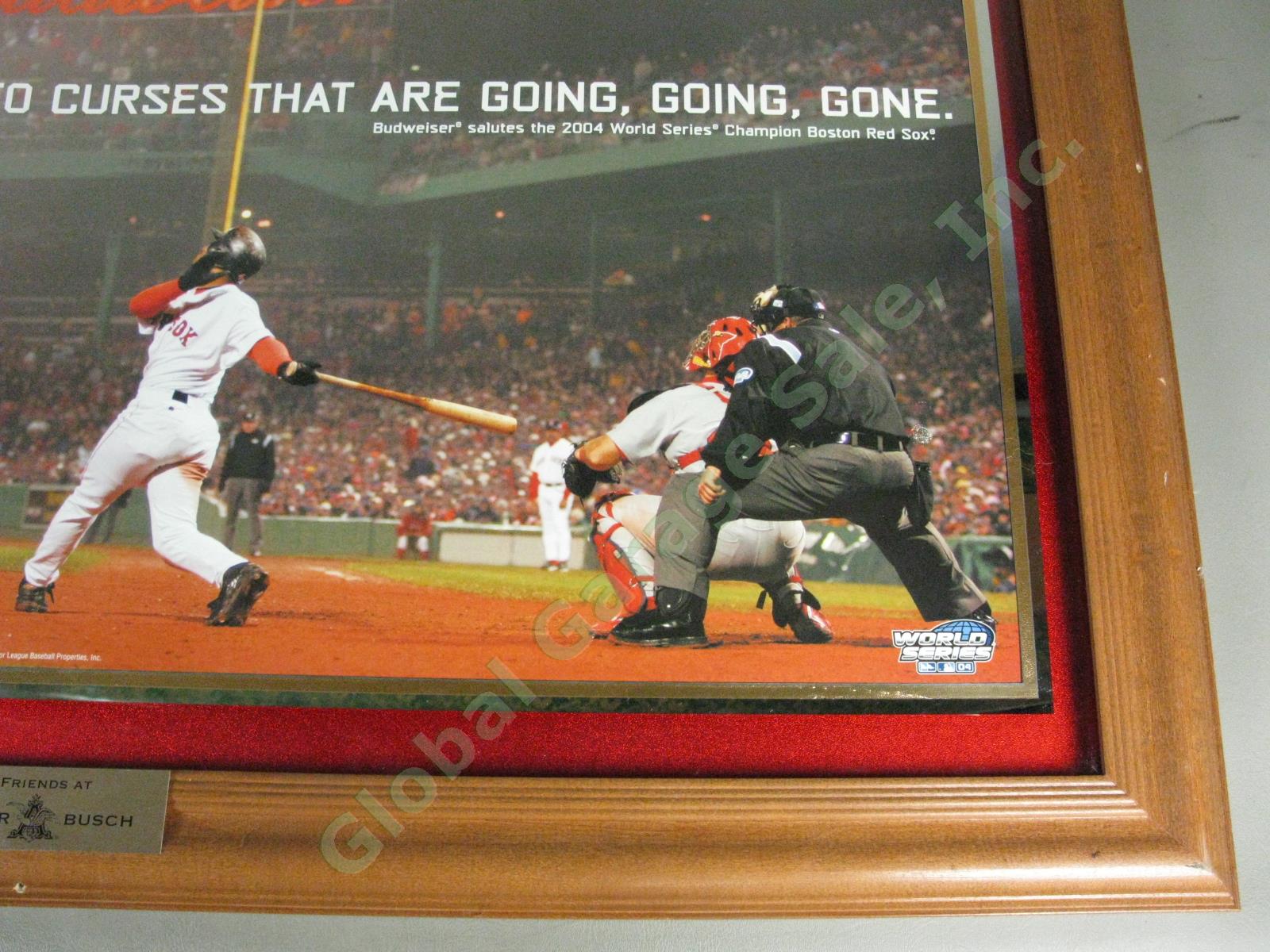 Rare 2004 Boston Red Sox World Series Champions Shadowbox Photo Budweiser 29x45" 4