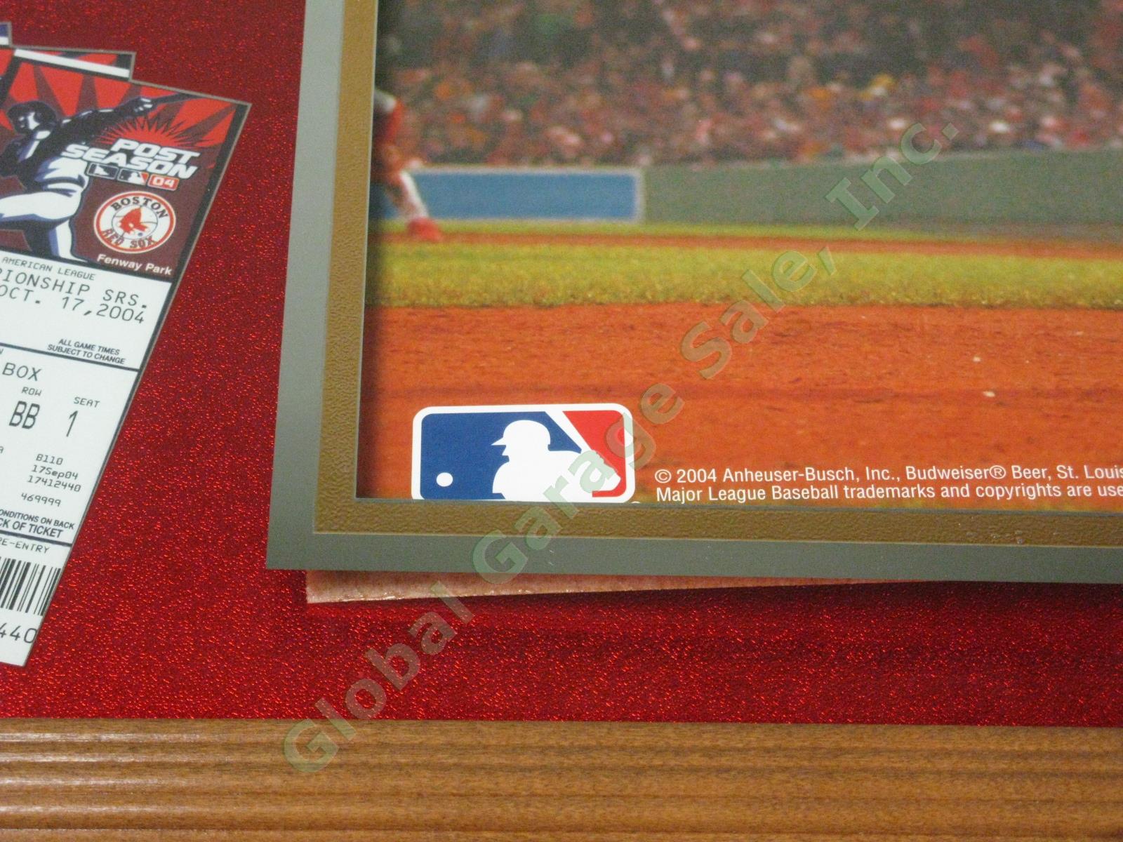 Rare 2004 Boston Red Sox World Series Champions Shadowbox Photo Budweiser 29x45" 8