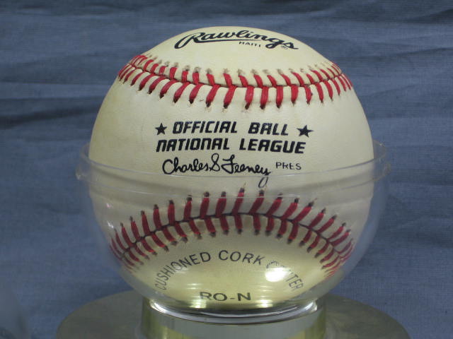 Eddie Mathews Hand Signed Baseball Ball Autograph Auto 3