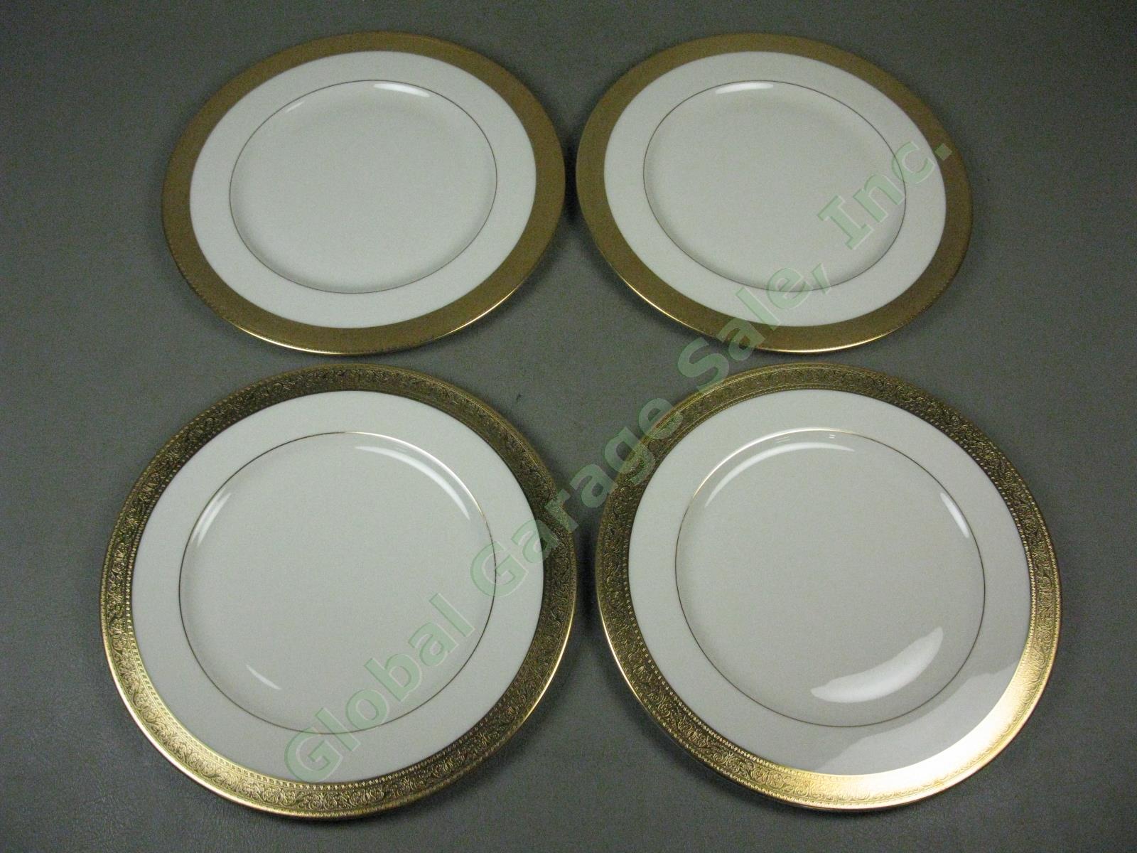 4 Lenox Westchester China M139 Presidential Gold Encrusted 10-1/2" Dinner Plates