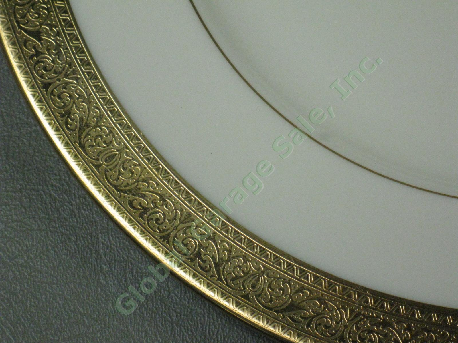 4 Lenox Westchester China M139 Presidential Gold Encrusted 10-1/2" Dinner Plates 2
