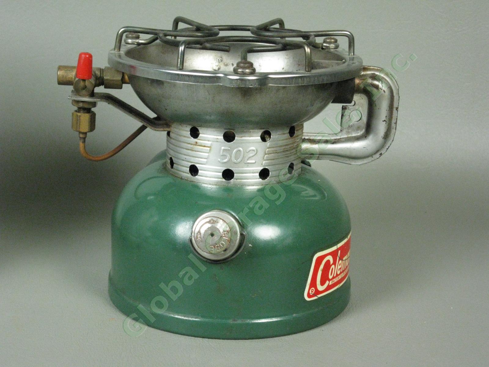 VTG Coleman 502 Sportster Miniature 1 Burnor Stove Heat Drum Set 12-68 1968 NR 4