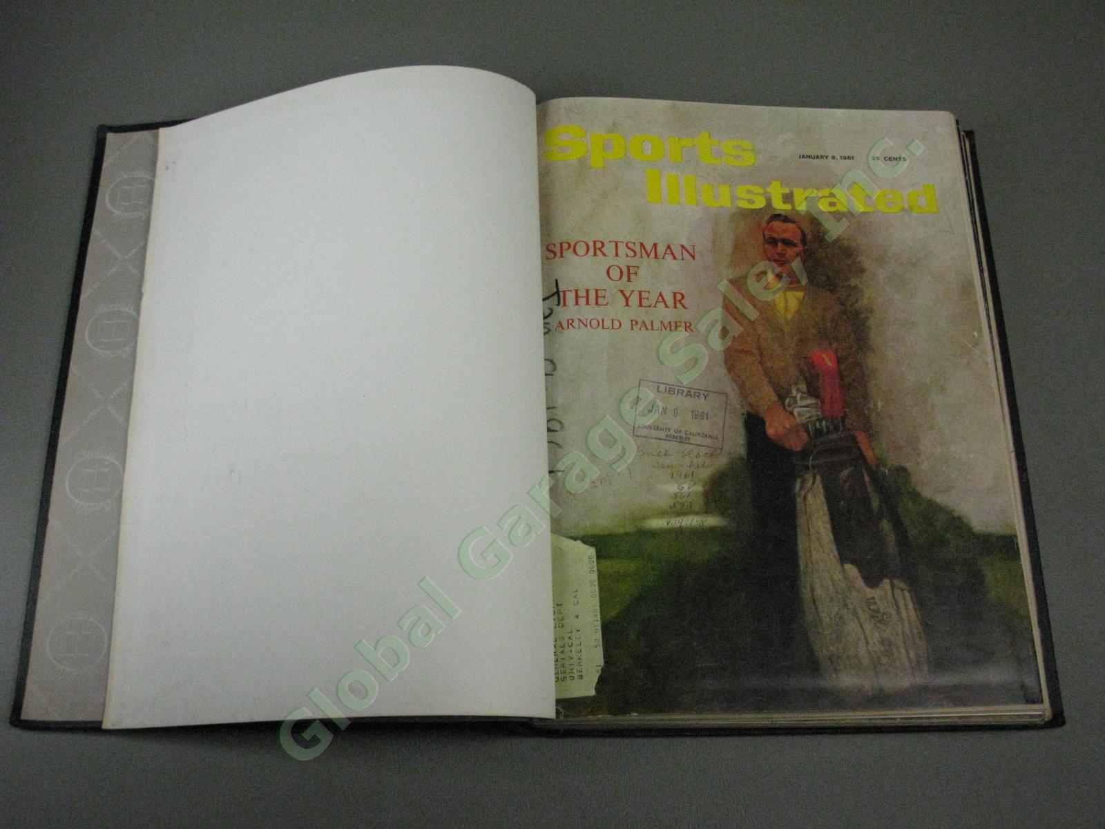 Vtg 1961 Sports Illustrated Bound Books Lot Complete Year Bart Star Roger Maris 3