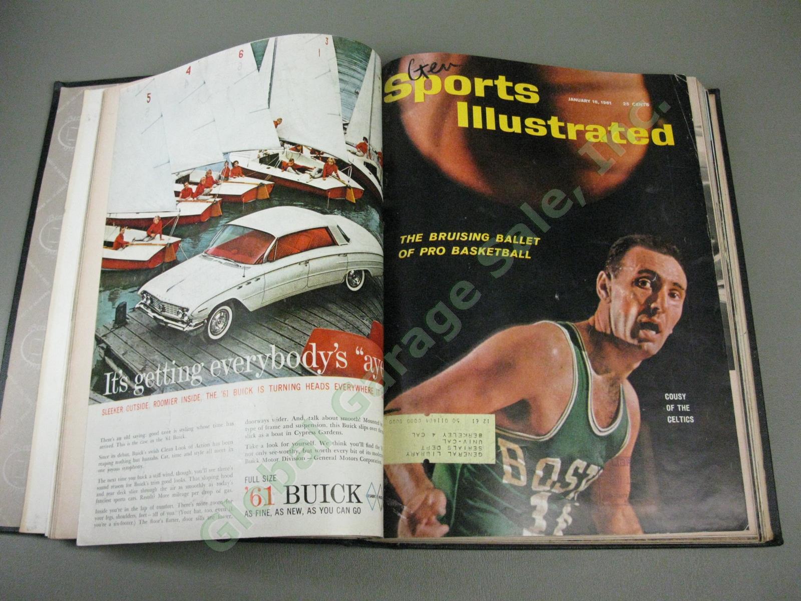 Vtg 1961 Sports Illustrated Bound Books Lot Complete Year Bart Star Roger Maris 5