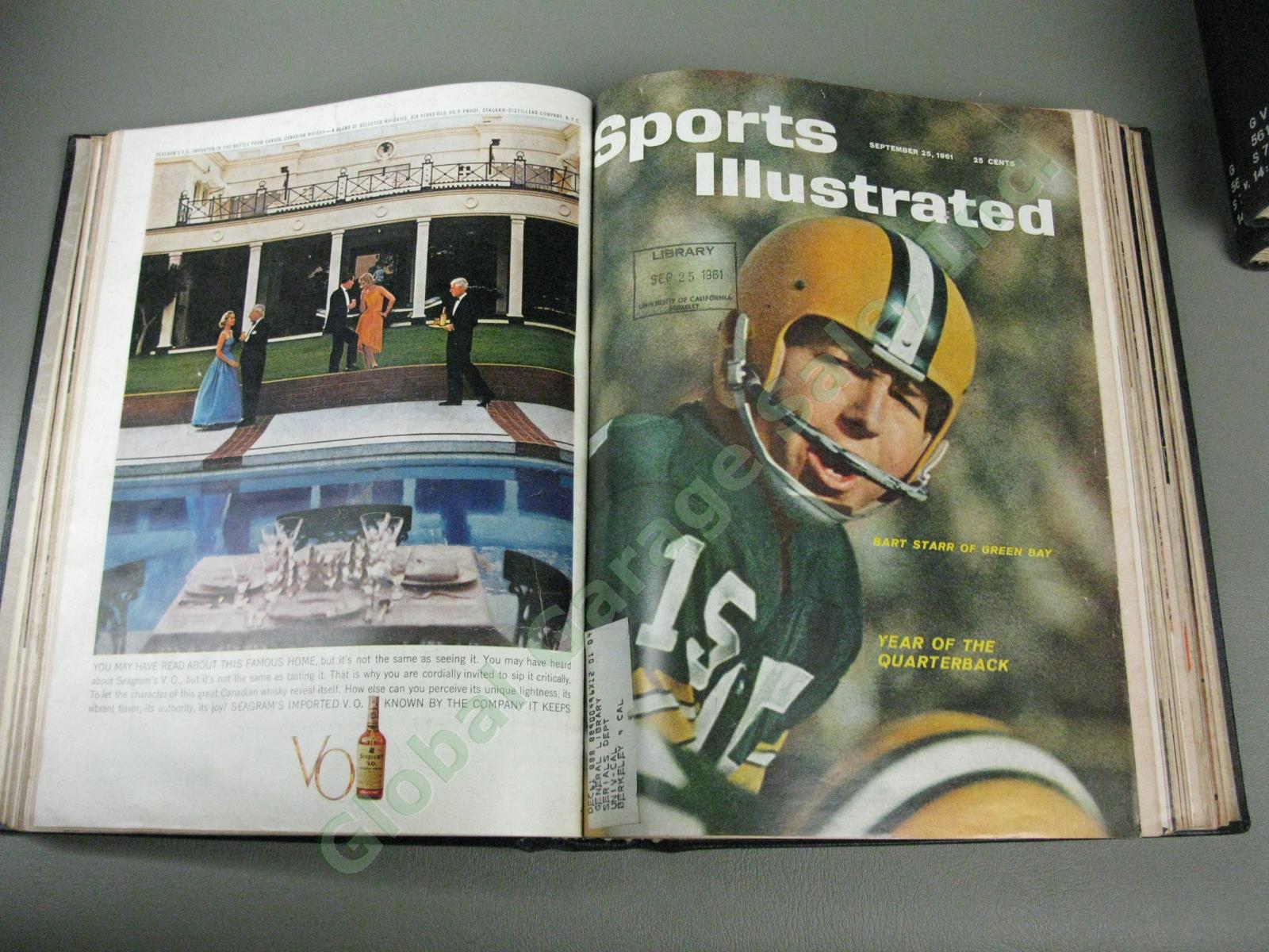 Vtg 1961 Sports Illustrated Bound Books Lot Complete Year Bart Star Roger Maris 7