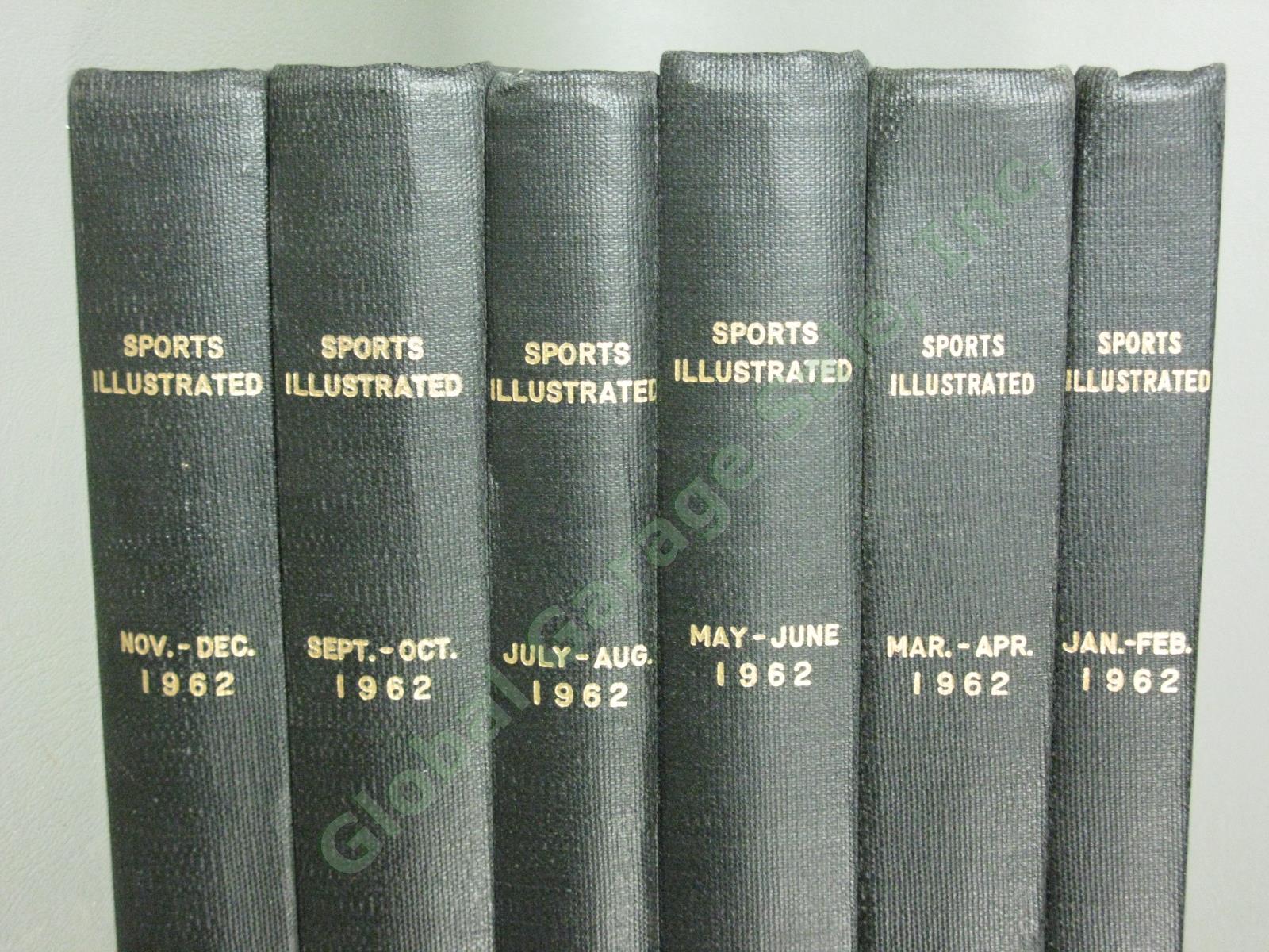 Vtg Complete 1962 Sports Illustrated Bound Books Lot Willie Mays Mickey Mantle + 1