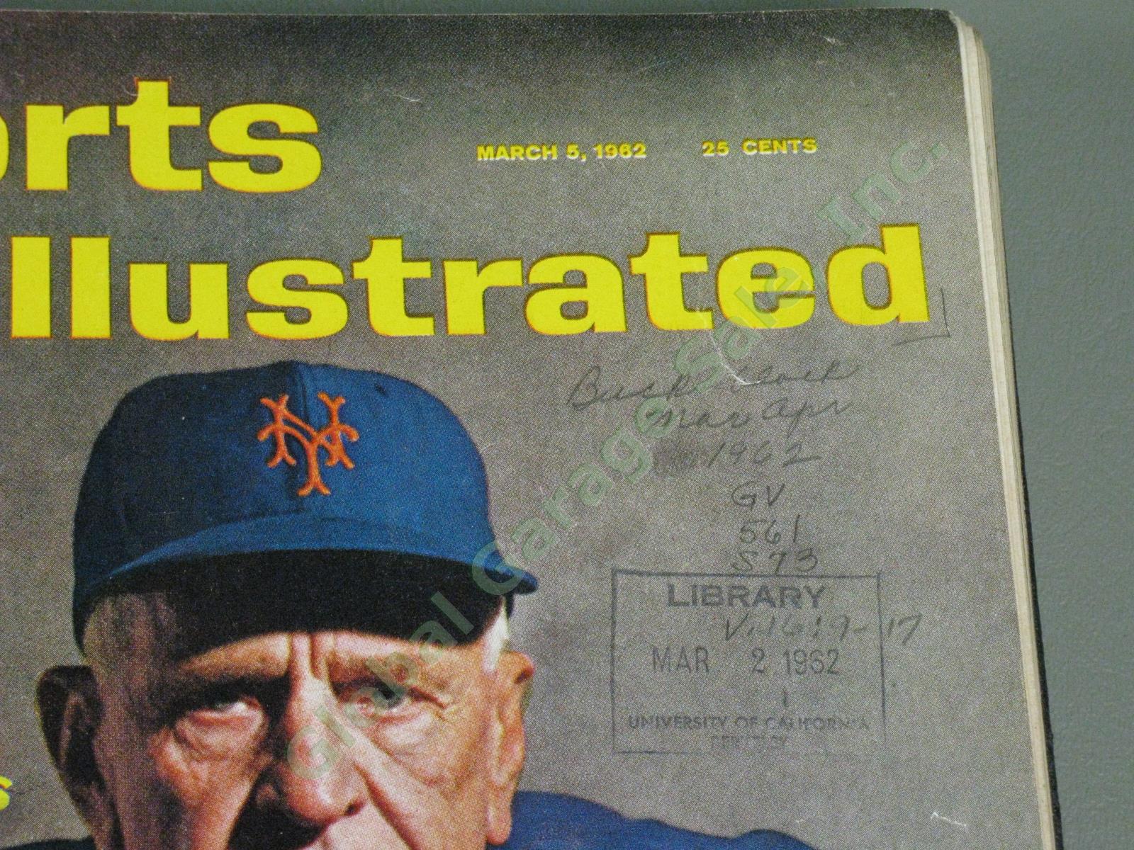 Vtg Complete 1962 Sports Illustrated Bound Books Lot Willie Mays Mickey Mantle + 4