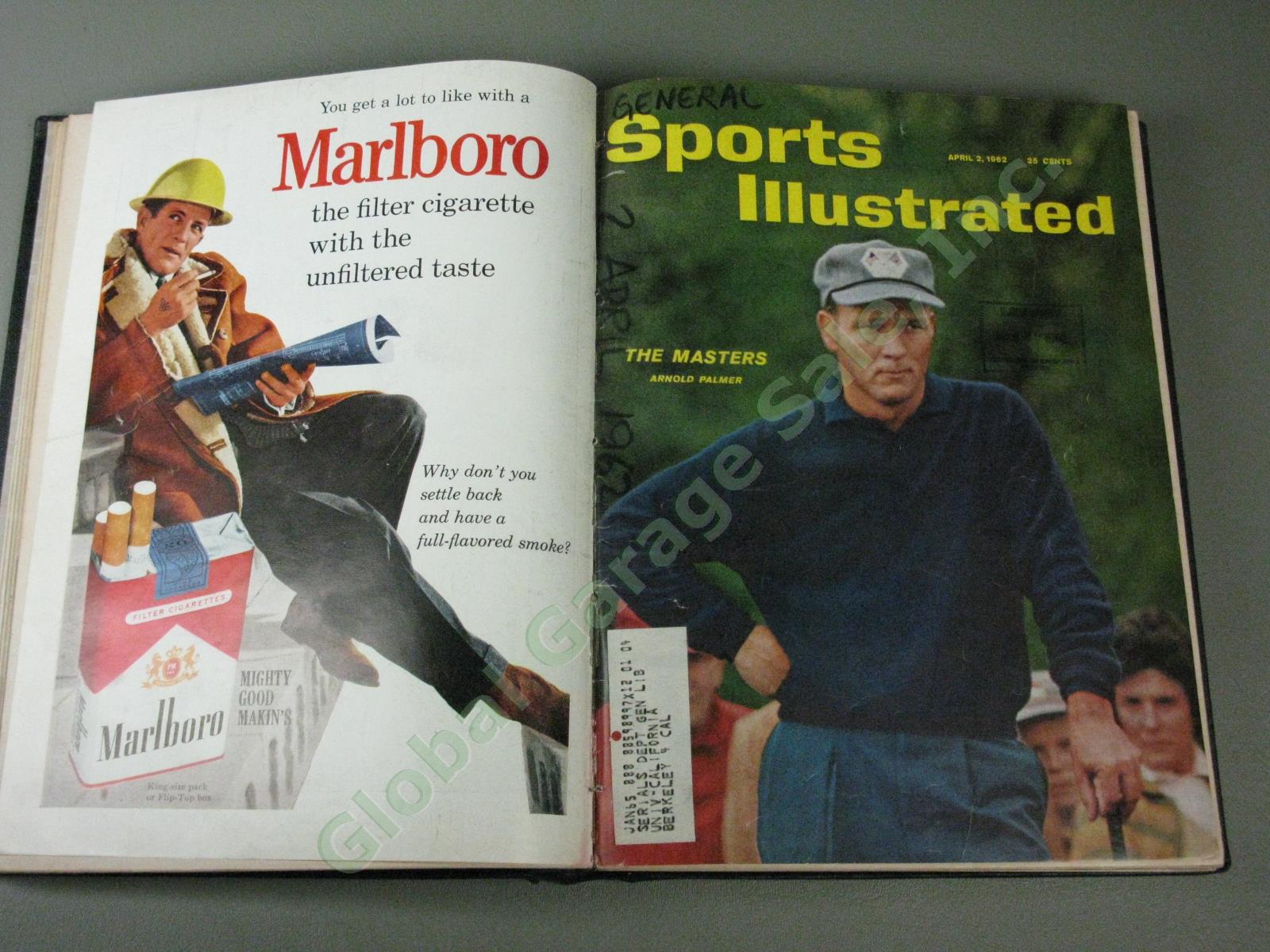 Vtg Complete 1962 Sports Illustrated Bound Books Lot Willie Mays Mickey Mantle + 5