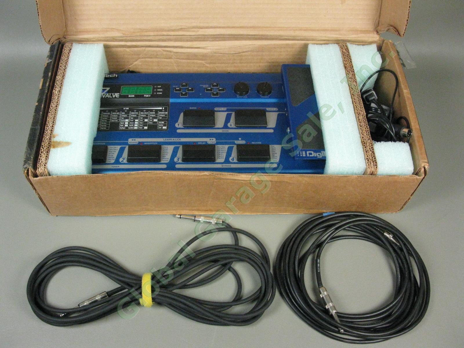 Digitech RP7 Valve Guitar Preamp Effects Processor Pedal Orig Box + Cables NR!