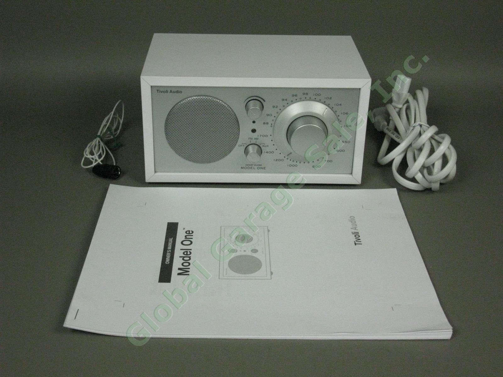 Tivoli Henry Kloss Model One AM/FM Radio White/Silver Tested Working No Reserve!