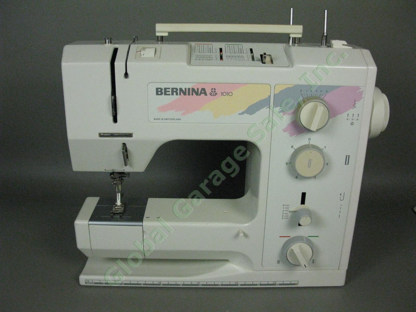 Bernina 1010 Sewing Machine w/Slide-On Extension Table Pedal Feet Manual Cover + 1