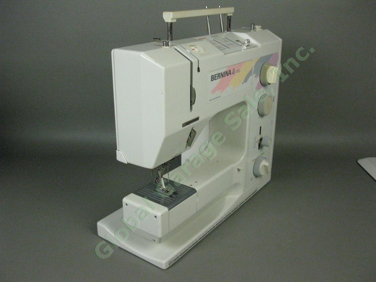 Bernina 1010 Sewing Machine w/Slide-On Extension Table Pedal Feet Manual Cover + 2