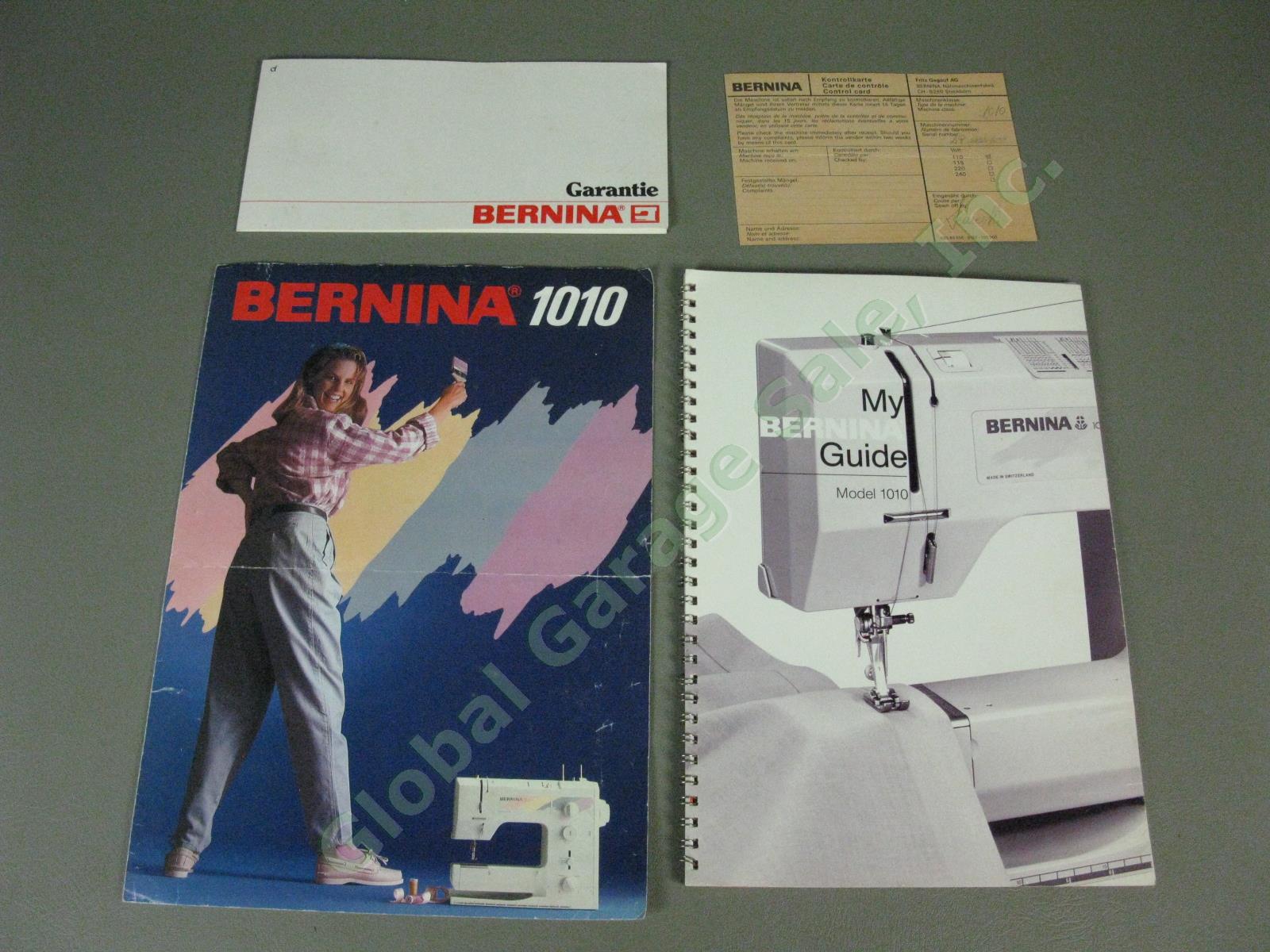 Bernina 1010 Sewing Machine w/Slide-On Extension Table Pedal Feet Manual Cover + 12