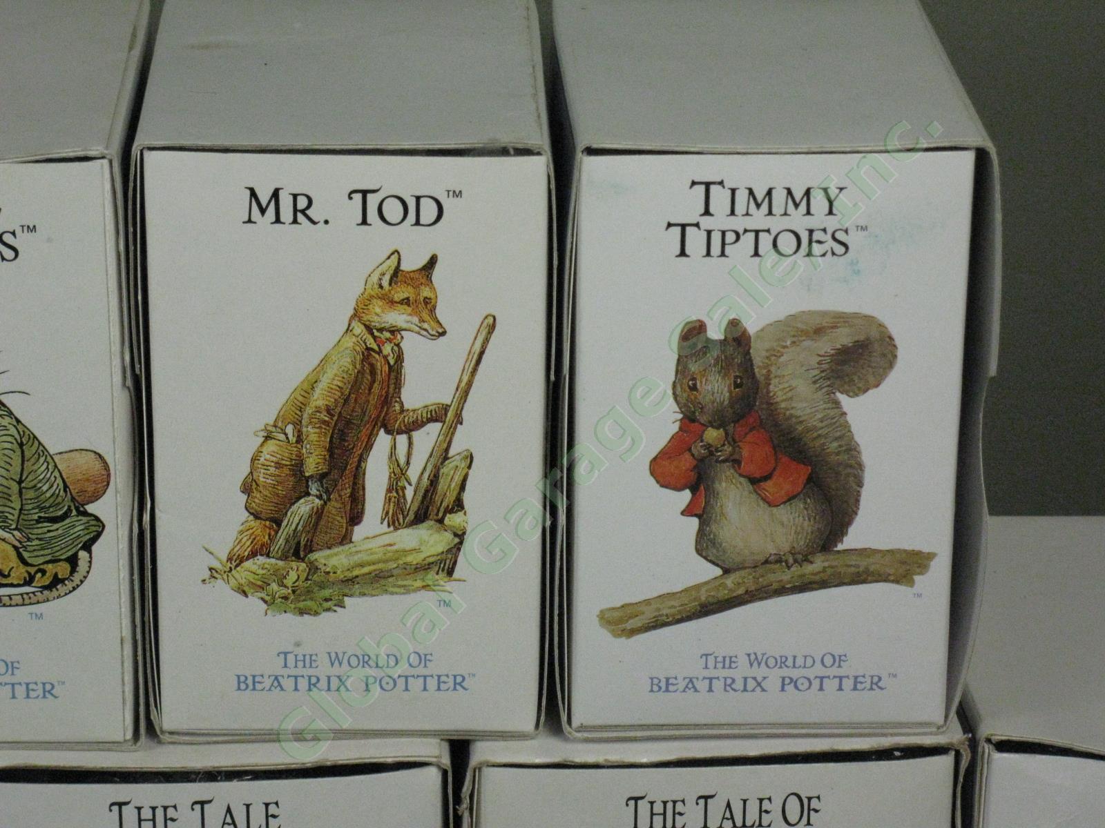 11 Vtg World Of Beatrix Potter Figurines w/Boxes Benjamin Bunny Peter Rabbit +NR 2