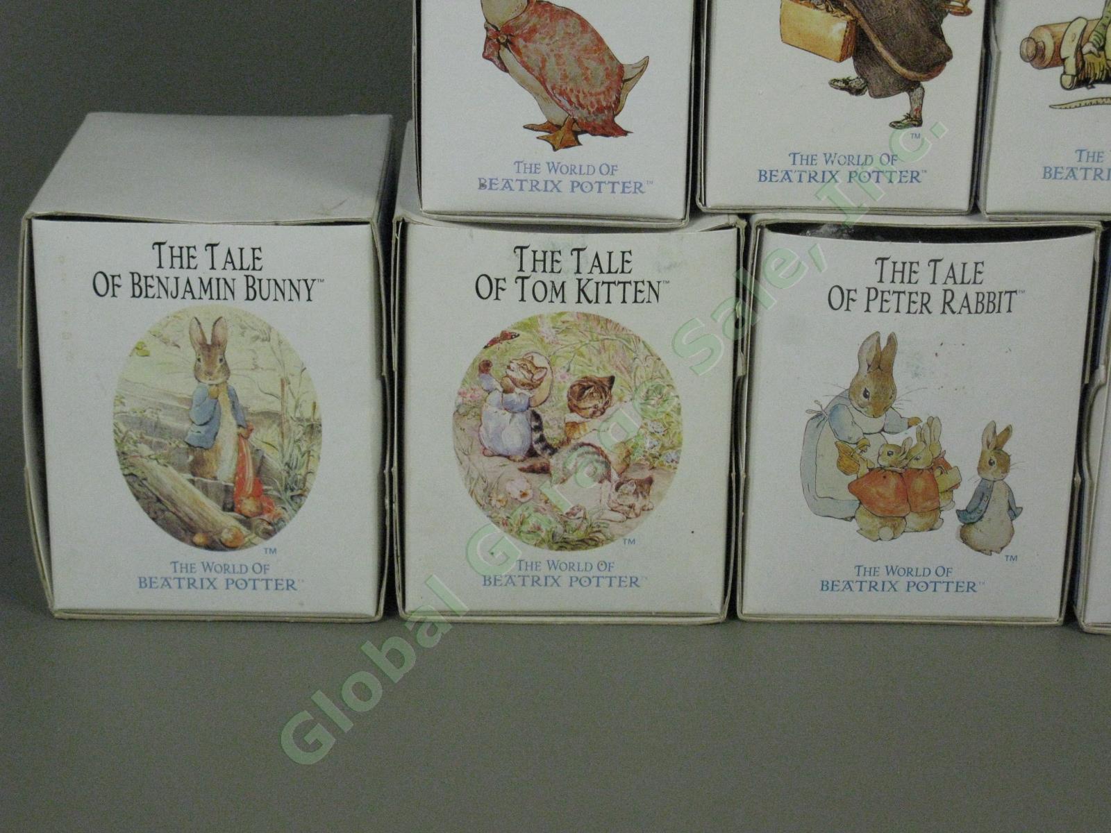 11 Vtg World Of Beatrix Potter Figurines w/Boxes Benjamin Bunny Peter Rabbit +NR 3