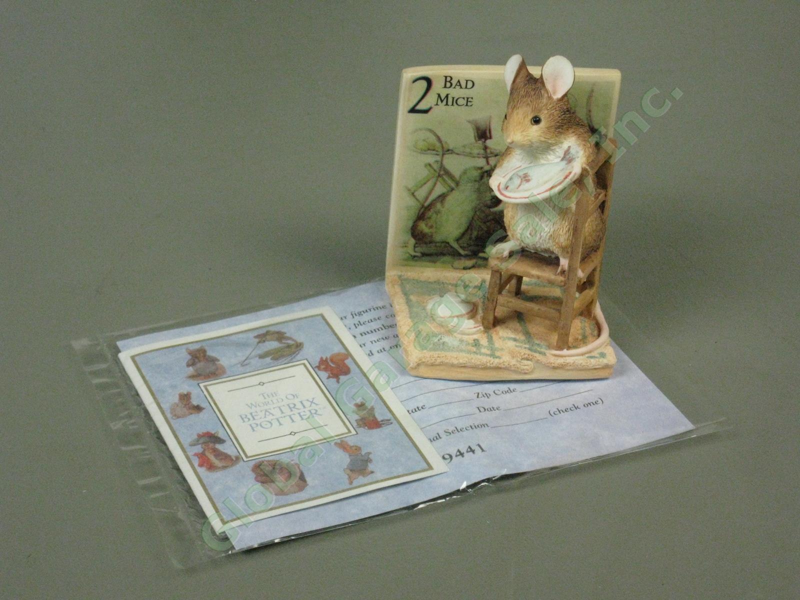11 Vtg World Of Beatrix Potter Figurines w/Boxes Benjamin Bunny Peter Rabbit +NR 6