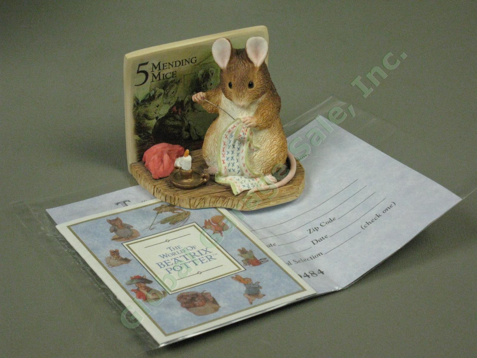 11 Vtg World Of Beatrix Potter Figurines w/Boxes Benjamin Bunny Peter Rabbit +NR 9