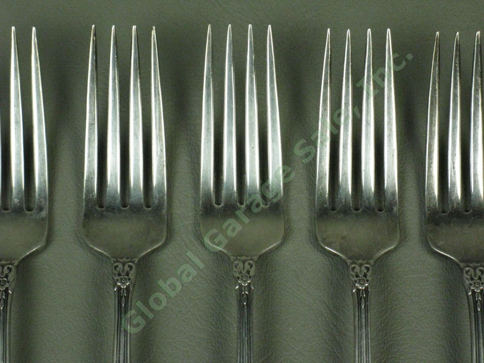 7 State House Inaugural Sterling Silver Dinner Forks Silverware Flatware Set NR! 1