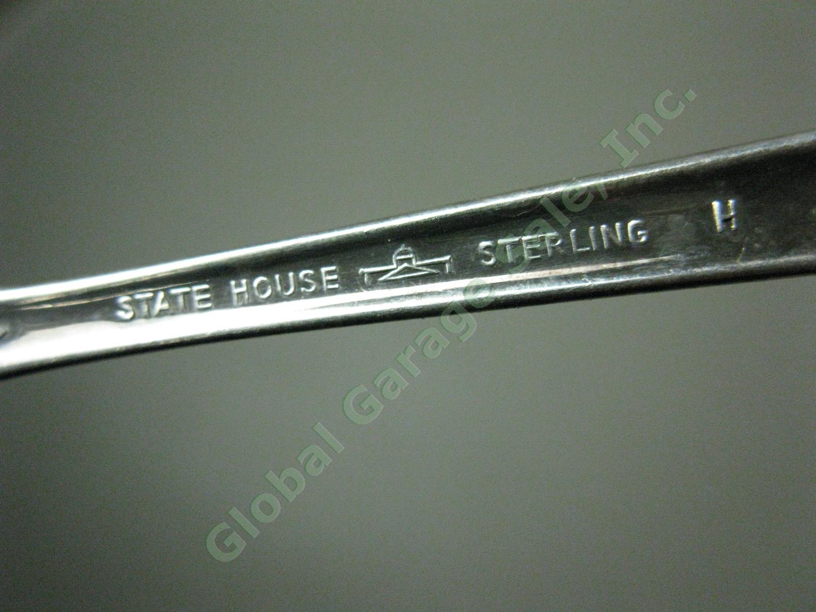7 State House Inaugural Sterling Silver Teaspoons Spoons Silverware Flatware Set 4