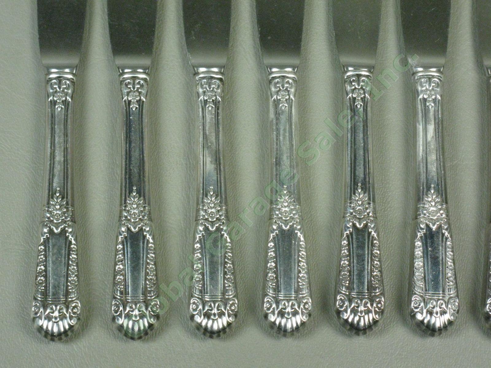 7 State House Inaugural Sterling Silver Dinner Knives Silverware Flatware Set NR 2