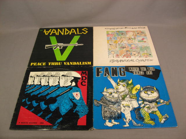 4 Punk LP Records MDC Fang Vandals Cottage Cheese Lips