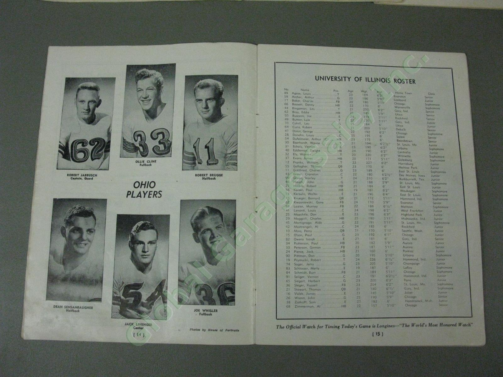 9 Vtg Ohio State Buckeyes 1947 1948 1949 Football Program Lot Iowa Wisconsin +NR 2