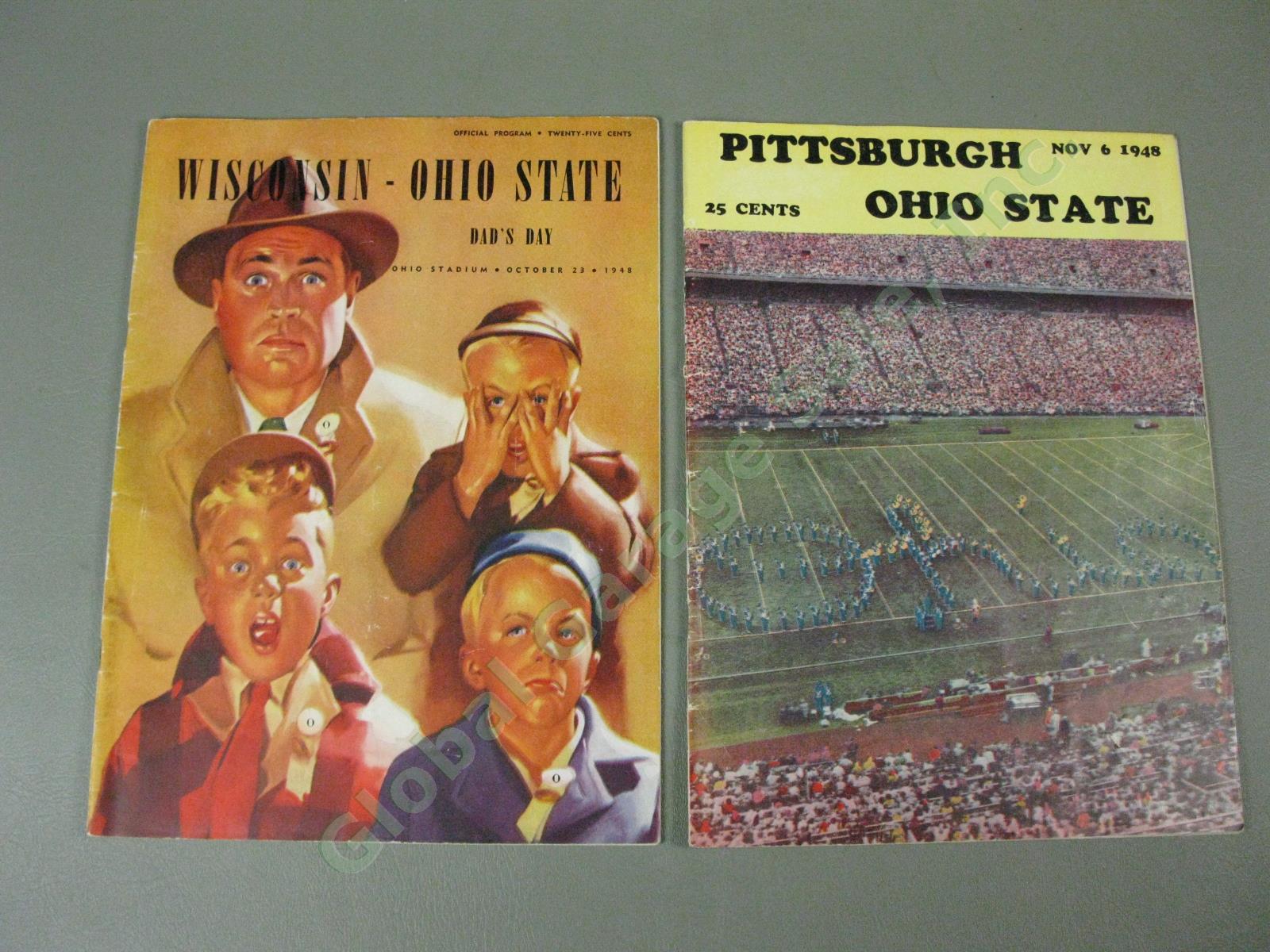 9 Vtg Ohio State Buckeyes 1947 1948 1949 Football Program Lot Iowa Wisconsin +NR 6