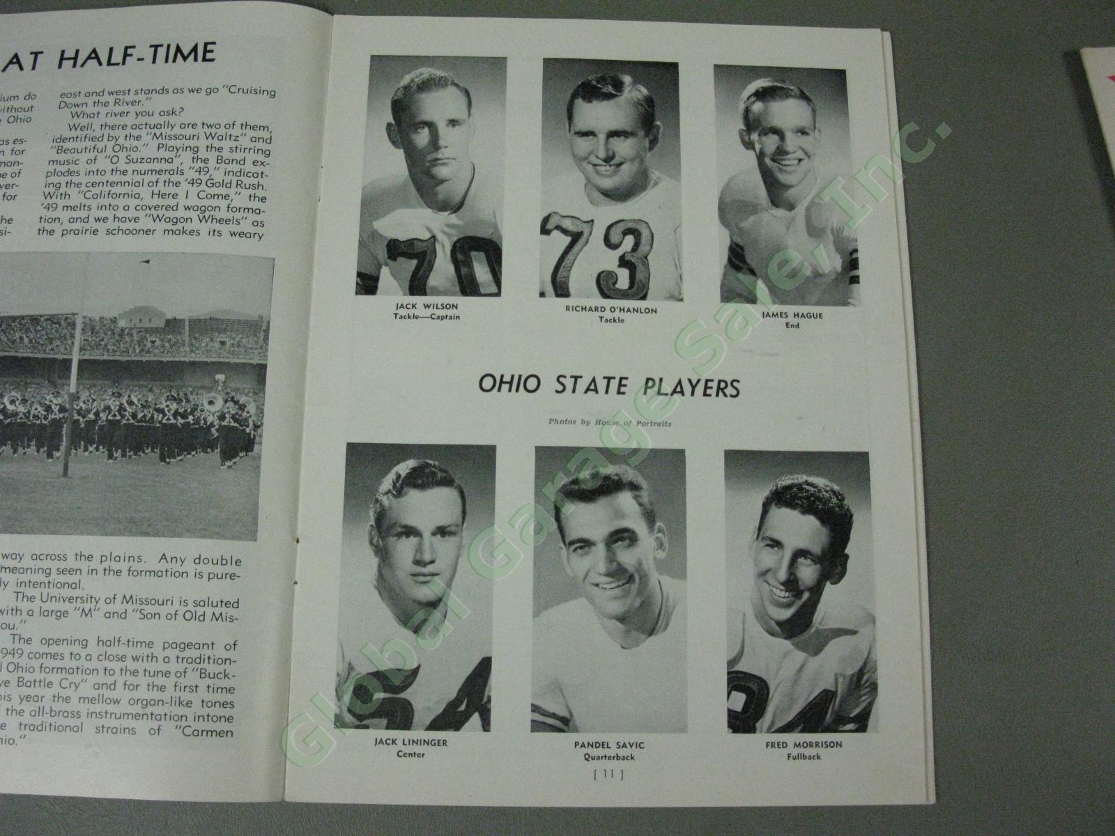 9 Vtg Ohio State Buckeyes 1947 1948 1949 Football Program Lot Iowa Wisconsin +NR 11