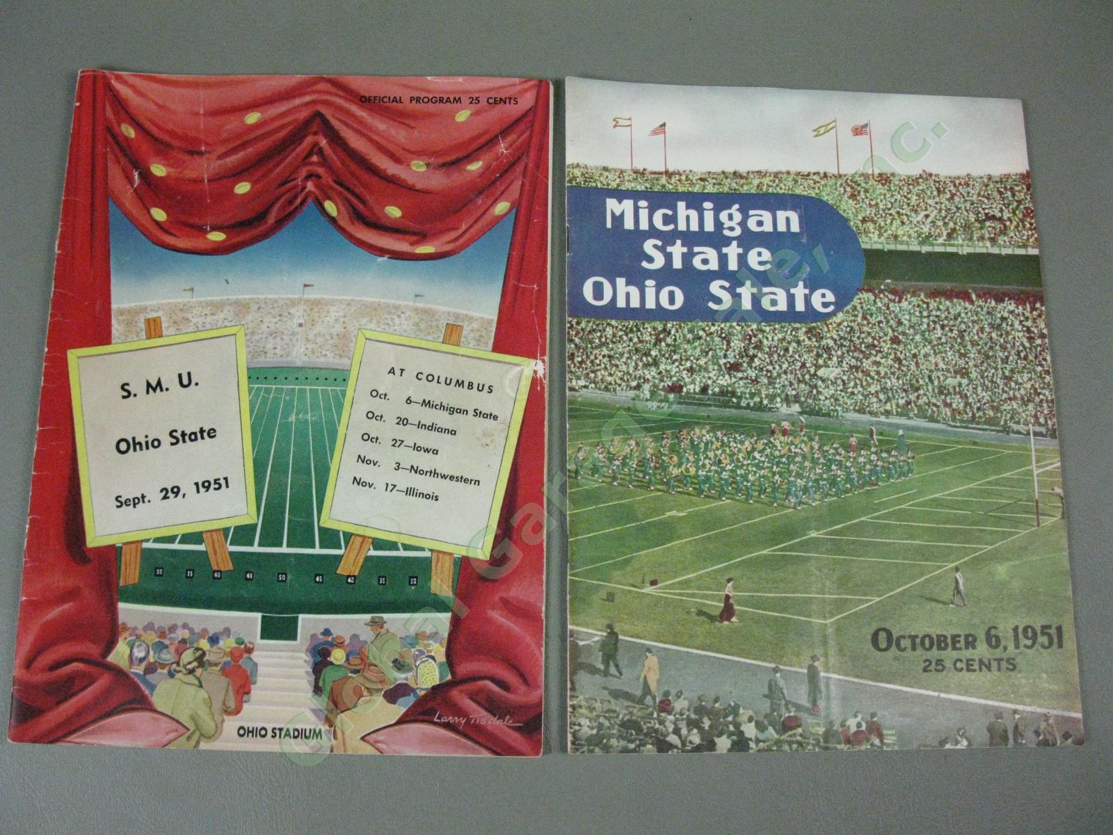 13 Ohio State Buckeyes 1951-1952 Football Programs Lot Michigan Wisconsin SMU + 1