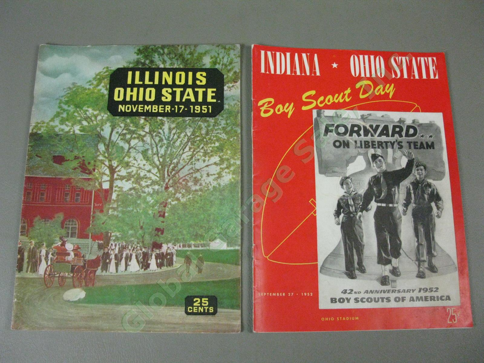 13 Ohio State Buckeyes 1951-1952 Football Programs Lot Michigan Wisconsin SMU + 14