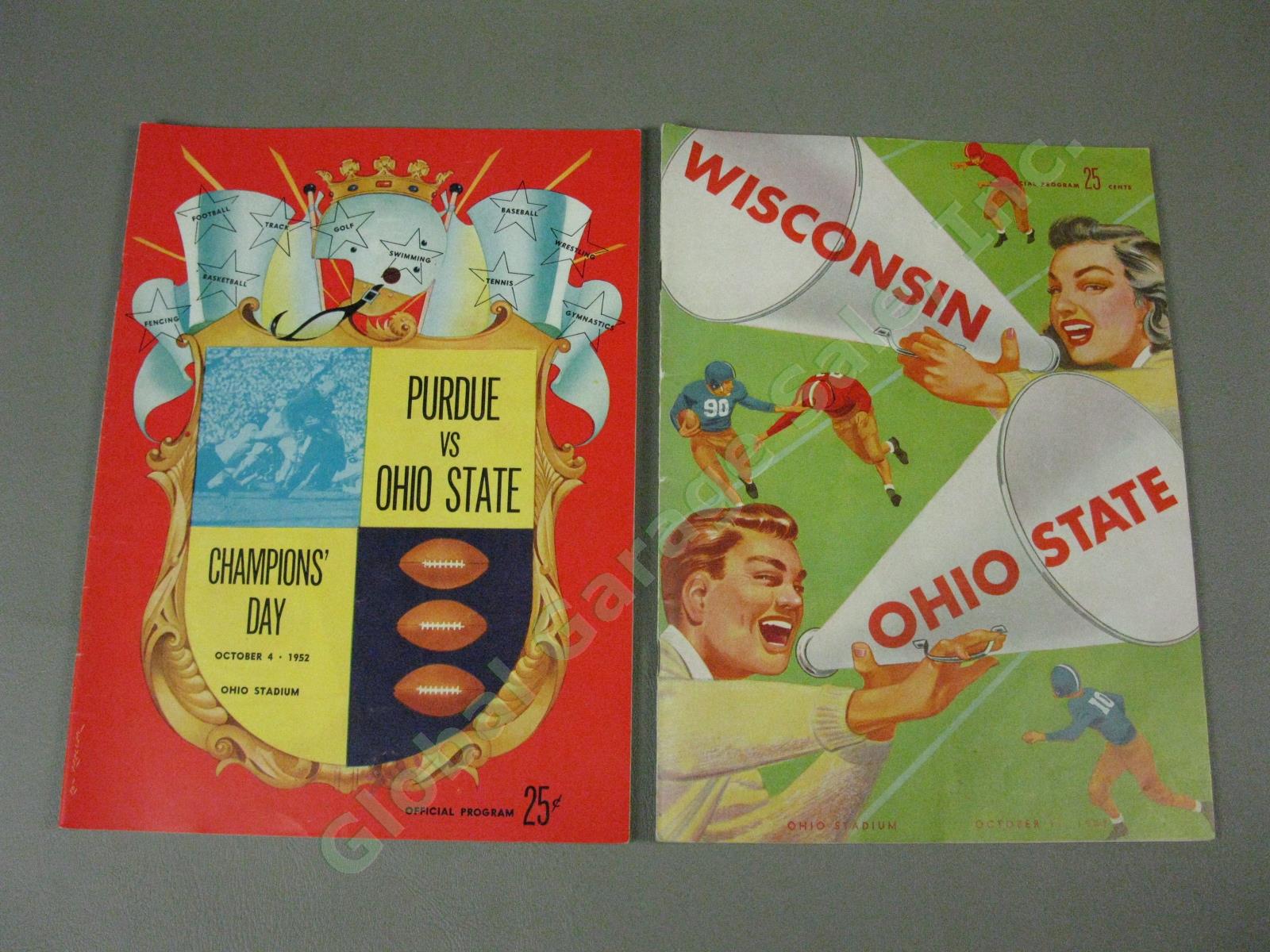 13 Ohio State Buckeyes 1951-1952 Football Programs Lot Michigan Wisconsin SMU + 18