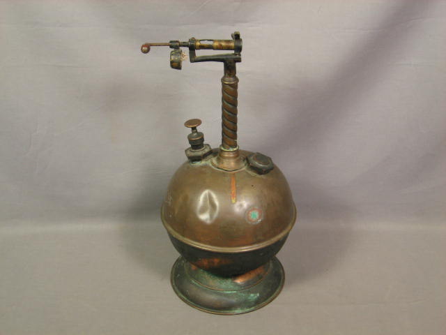 Vintage Antique Copper Blow Torch Lantern Lamp Light NR 1