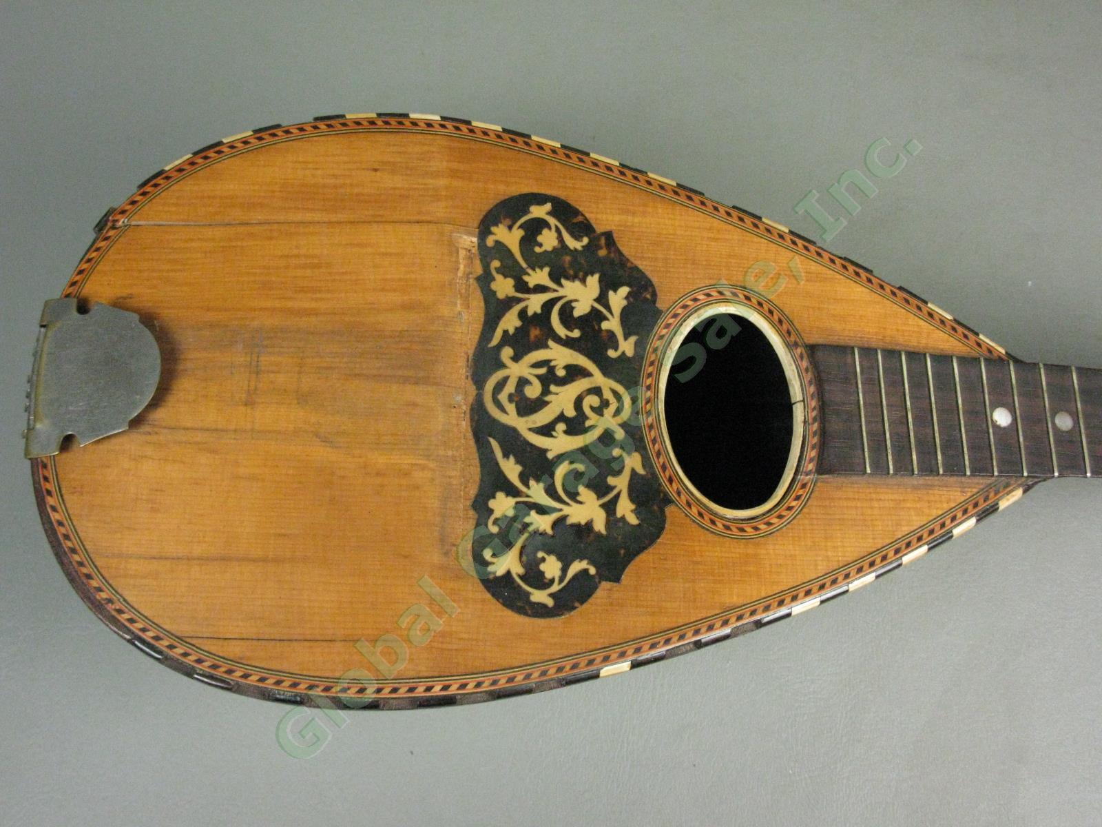 Rare Antique Early 1900s Oscar Schmidt 12 String Bowl Back Mandolin Parts/Repair 2