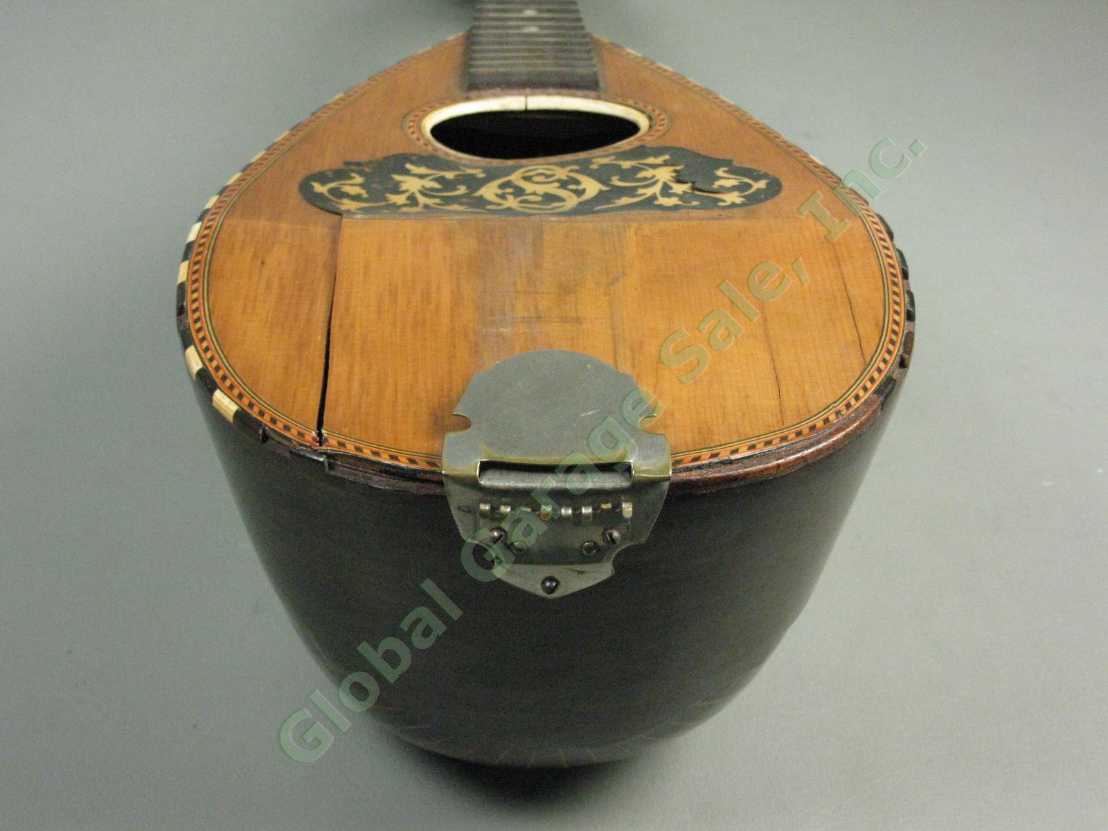 Rare Antique Early 1900s Oscar Schmidt 12 String Bowl Back Mandolin Parts/Repair 6