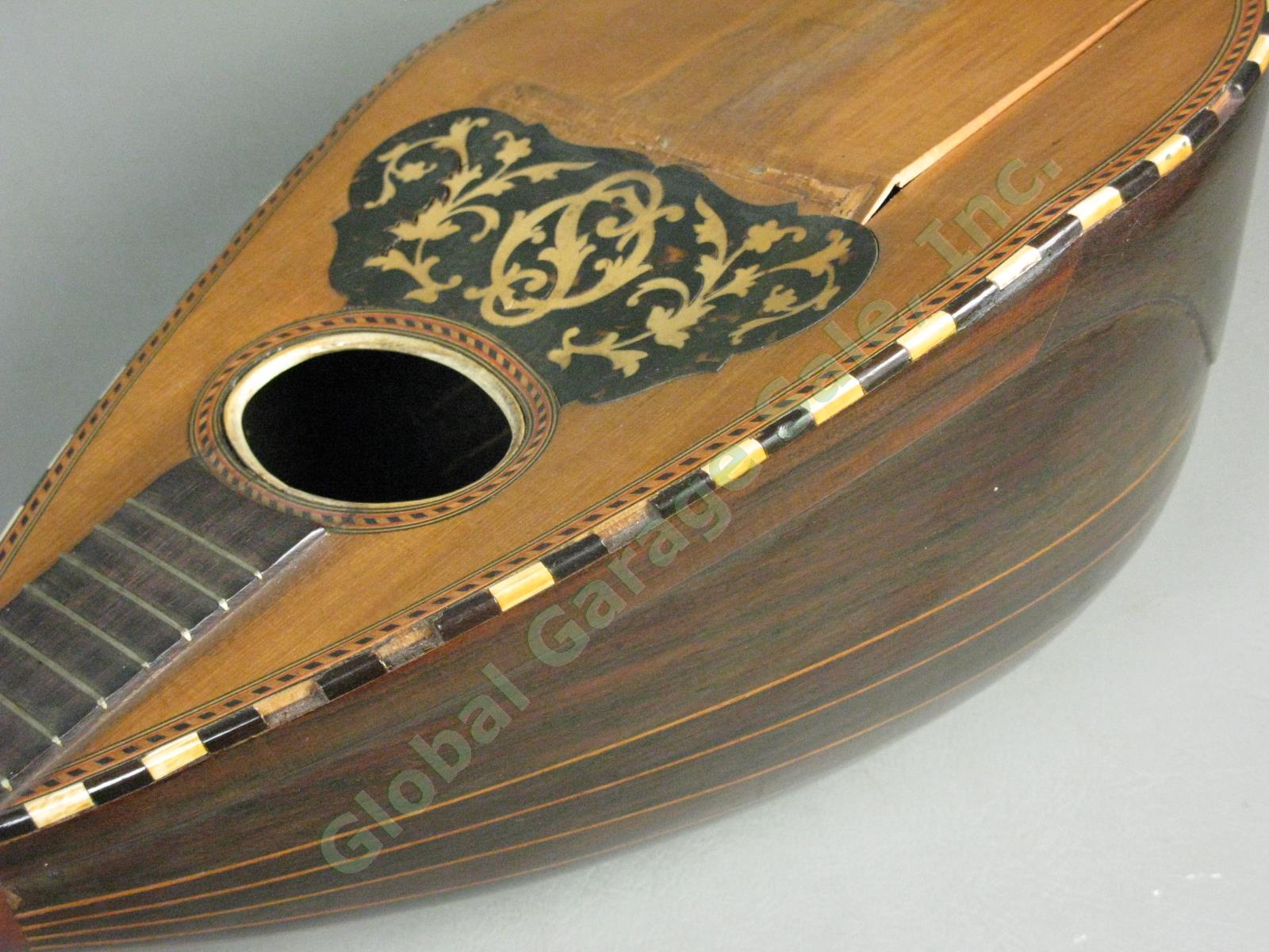 Rare Antique Early 1900s Oscar Schmidt 12 String Bowl Back Mandolin Parts/Repair 9