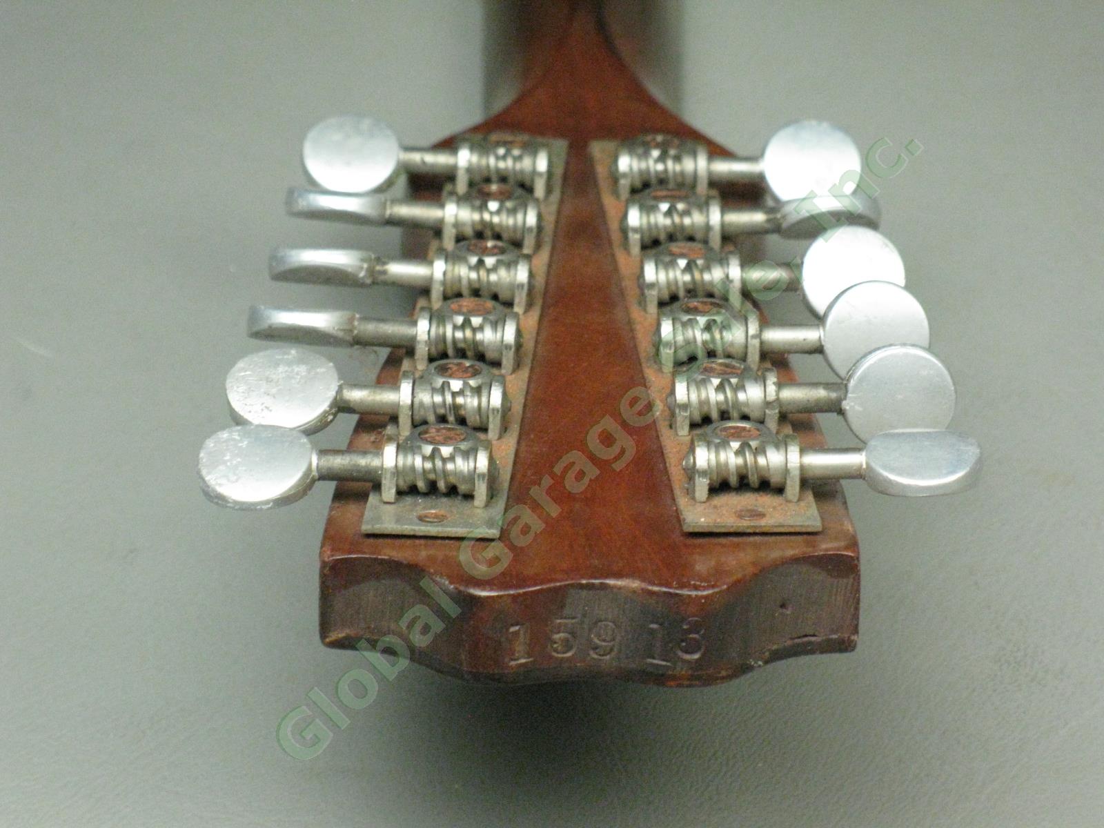 Rare Antique Early 1900s Oscar Schmidt 12 String Bowl Back Mandolin Parts/Repair 16